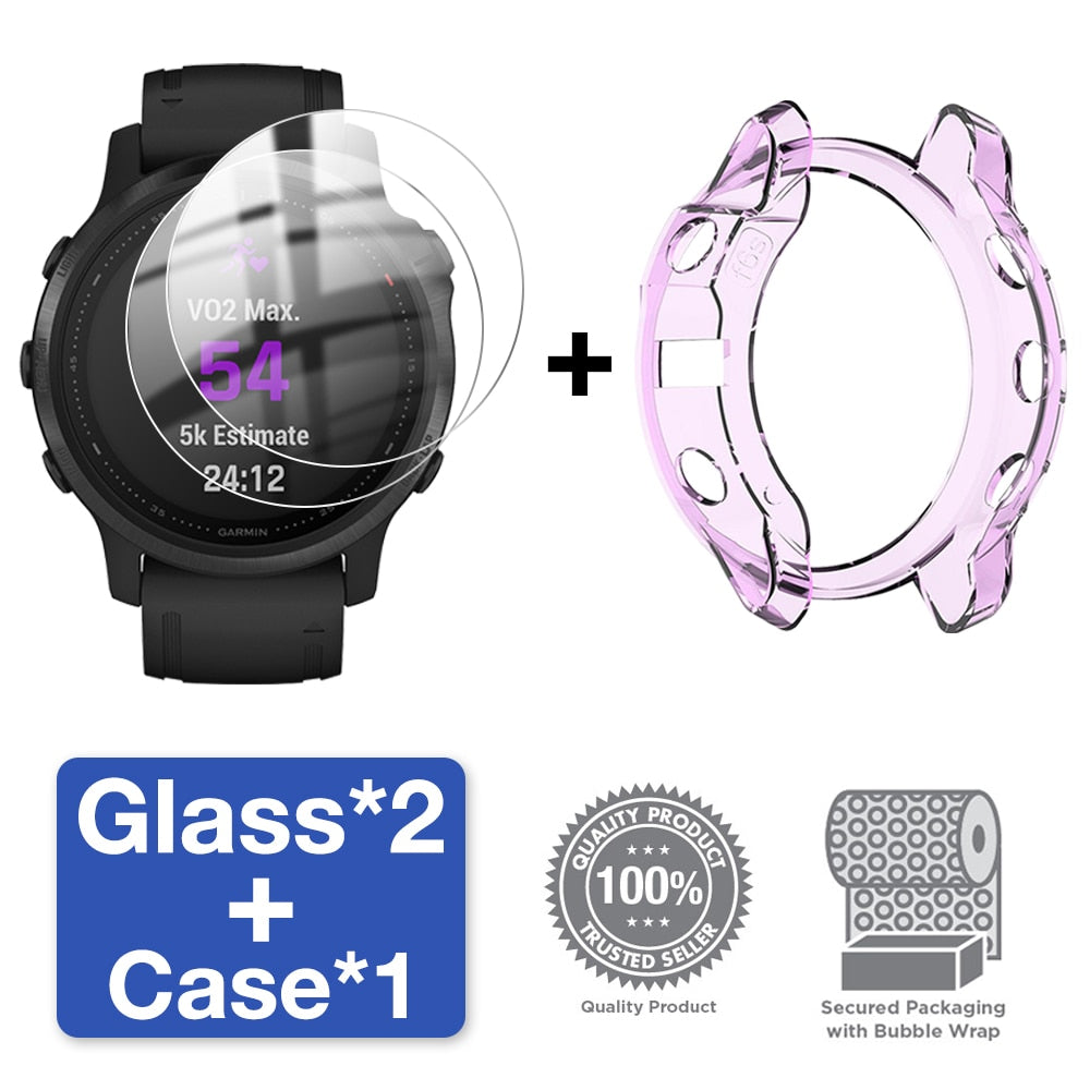 Deksel til Garmin Fenix 7 og Fenix 6 med herdet glass