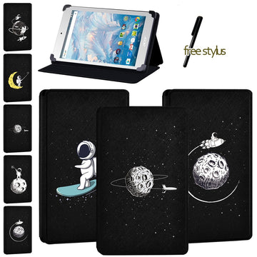 Deksel til Acer Iconia One 8 B1-850/Iconia One 8 B1-810/B1-811/Iconia One 8 B1-(860/870) Astronaut Printing Tablet Case +Pen