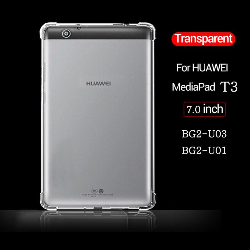 Deksel til Huawei MediaPad MatePad Pro T3 T5 M3 M5 M6 Lite 8.0 8.4 10 10.4 10.8 Transparent Rubber Back Cover