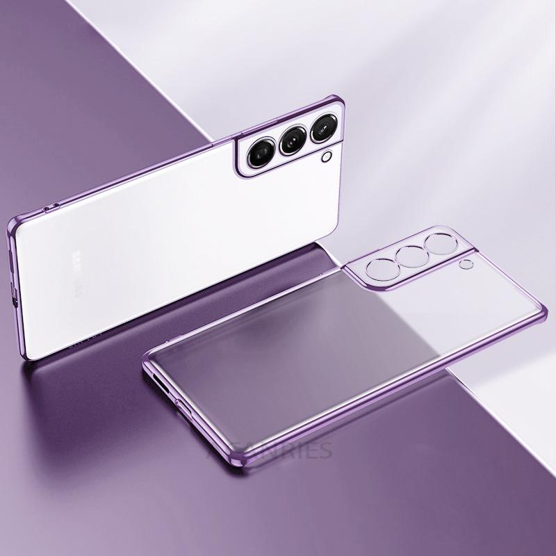 Deksel til Samsung Galaxy S21 Ultra S20 Plus S22 S 21 20 5g Camera Protect Transparent Silicone deksel
