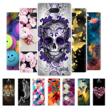 Deksel til Sony Xperia 10 Cover Bumper Soft TPU Silicon Back Cover Cases for Sony Xperia10 Xperia 10 Plus Cartoon Case Coque