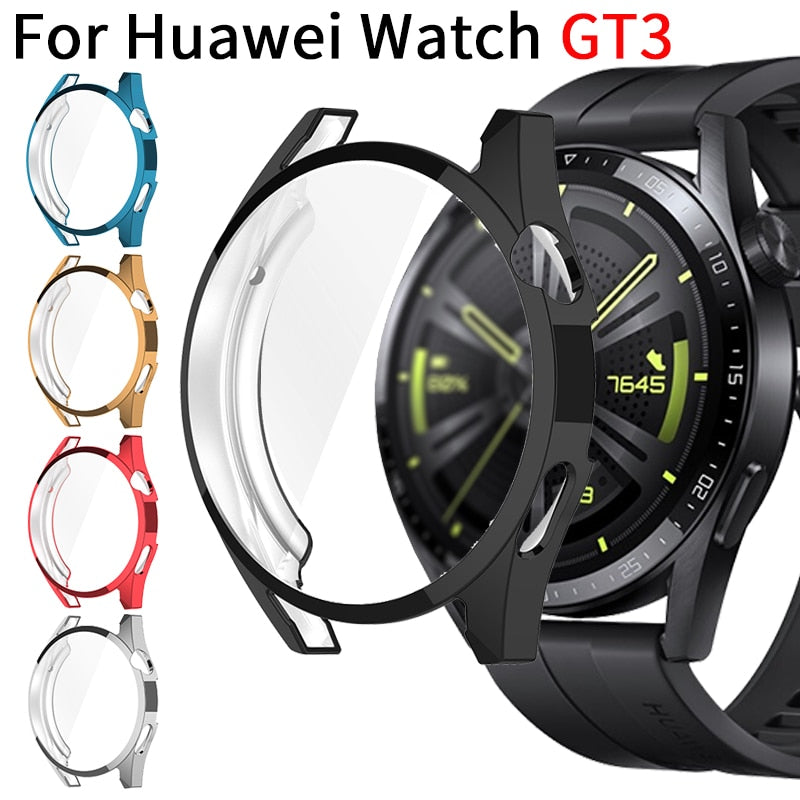 Deksel til Huawei Watch GT3 46mm Band Watch GT3 42Mm Soft All-Around Soft Screen Protector Cover Bumper Cases for Huawei GT 3