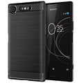 Deksel til Sony Xperia XZ1 Case Luxury Carbon Fiber Skin Full Soft Silicone Cover Case For Sony XZ1 Compact XZ1Compact Phone Cases