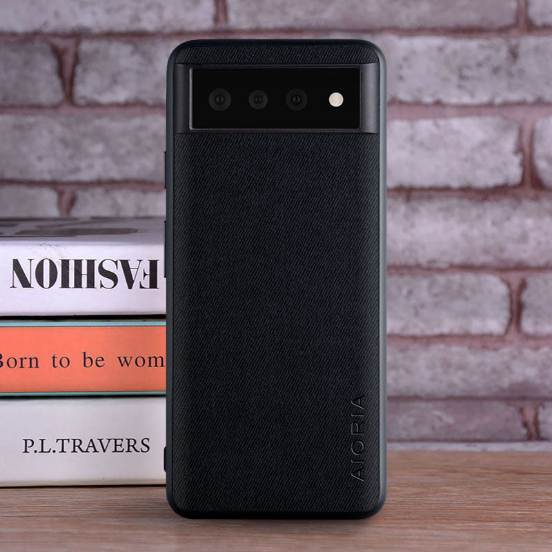 Deksel til Google Pixel 6 Pro 6A coque Luxury textile Leather skin soft TPU hard phone cover for google pixel 6 case