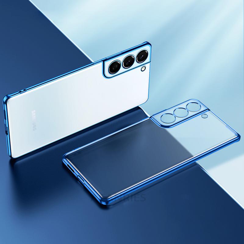 Deksel til Samsung Galaxy S21 Ultra S20 Plus S22 S 21 20 5g Camera Protect Transparent Silicone deksel