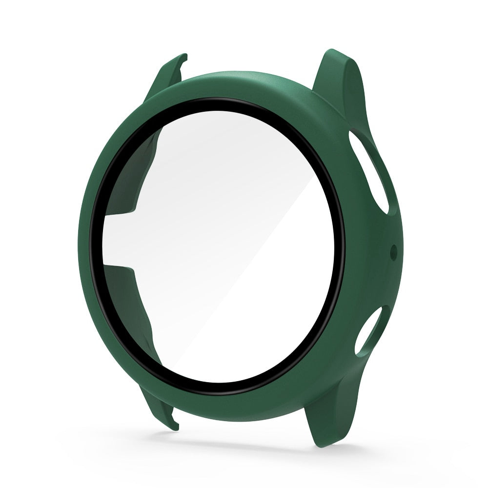 Deksel til Samsung Galaxy Watch Active 2 44mm 40mm Full Coverage Bumper with Tempered Glass Beskyttelsesdeksel Skjermbeskytter
