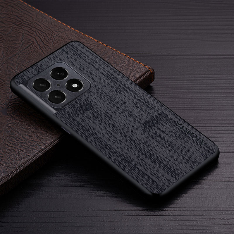 Deksel til Oneplus 10 Pro 10T 5G funda bamboo wood pattern Leather phone cover Luxury coque for oneplus 10 pro case capa