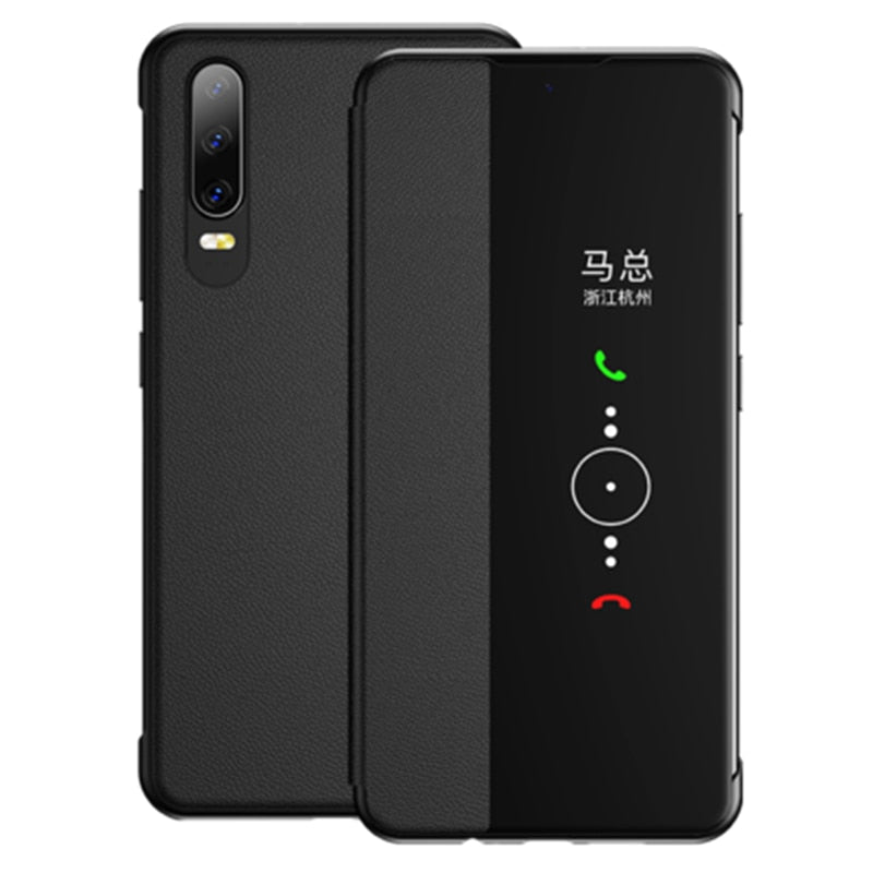 Deksel til Huawei P30 P40 P50 P20 Pro P10 Plus Mate 10 20 30 40 Pro Lite Case Auto Sleep Ultra Thin