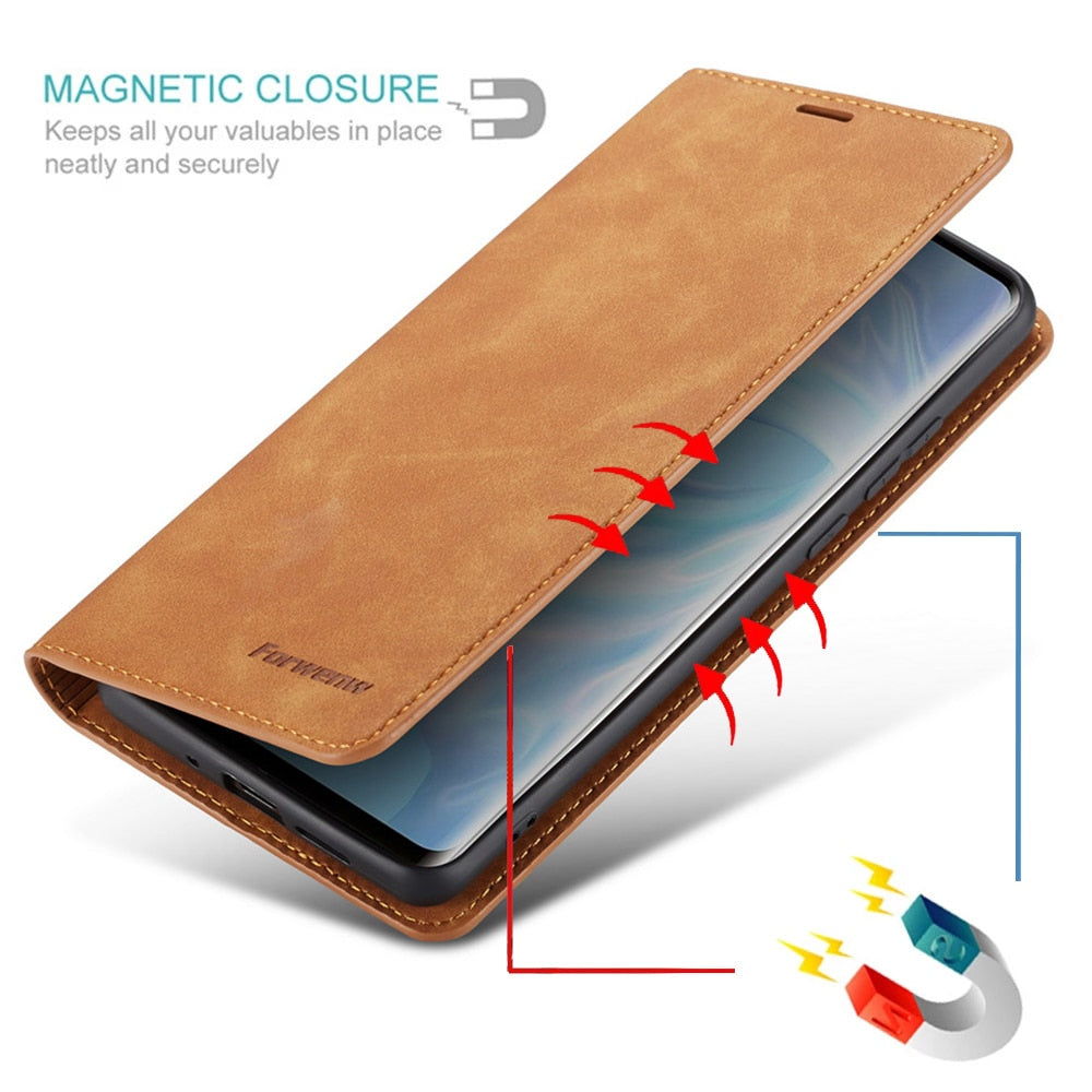 Deksel til Huawei P40 Mate 30 20 P30 P20 Pro Lite P Smart Plus 2020 2019 Honor10lite Wallet Card Flip Phone Cover
