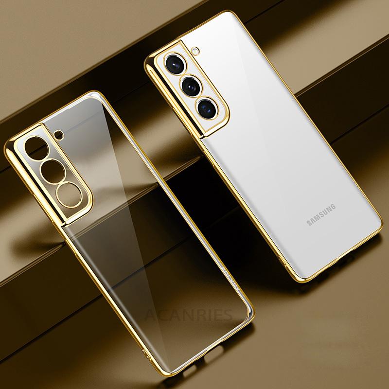 Deksel til Samsung Galaxy S21 Ultra S20 Plus S22 S 21 20 5g Camera Protect Transparent Silicone deksel