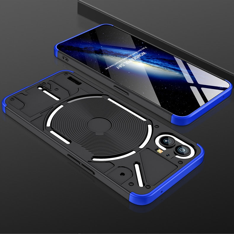 Deksel til Nothing Phone1 360 Degree Full Protection Hard Matte Shockproof Lens Protection Case for Nothing Phone 1