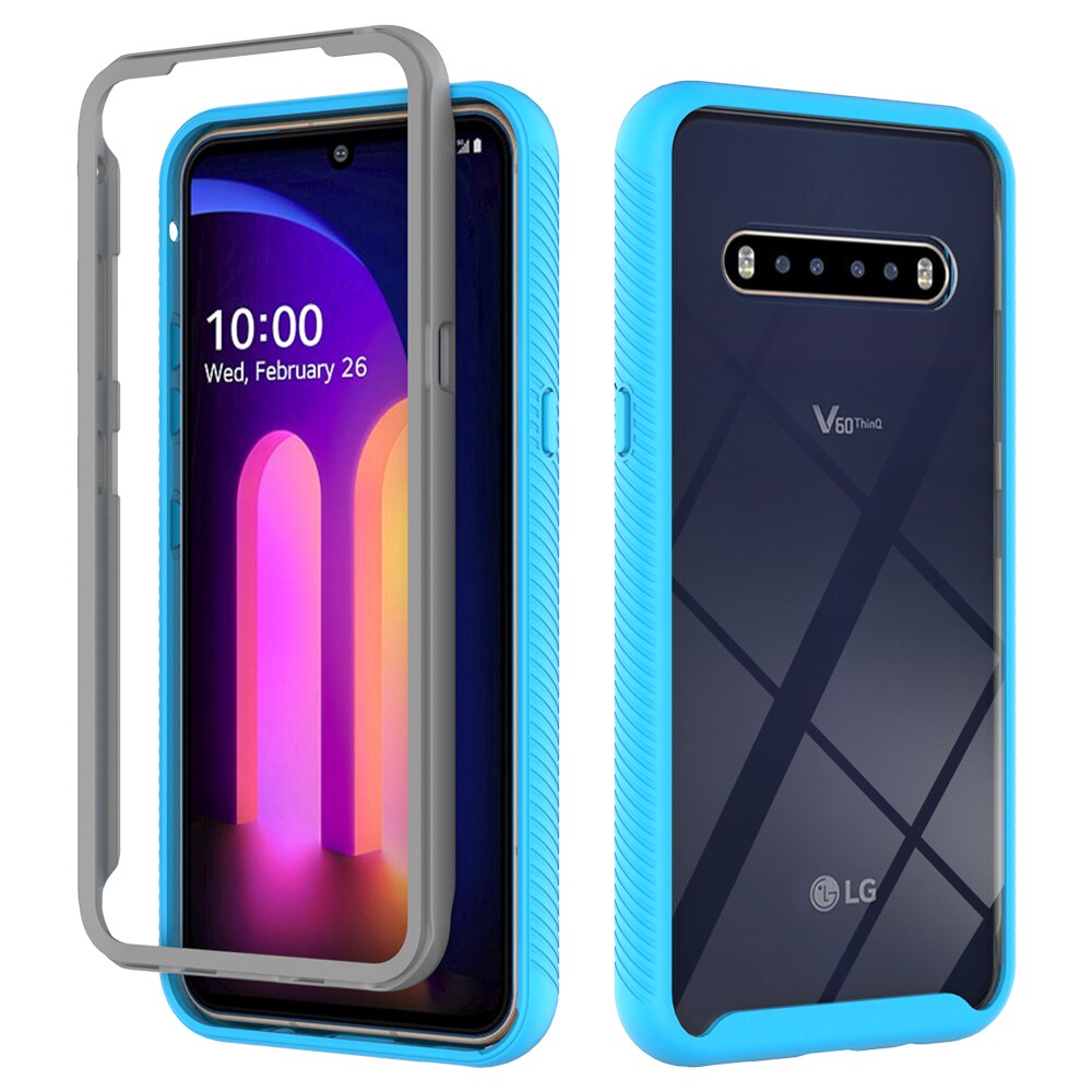 Deksel til LG V60 ThinQ Case LG V50s G8 G8X ThinQ Shockproof Bumper Back Clear TPU Phone Case for LG Velvet 5G Stylo 6 5 Harmony 4