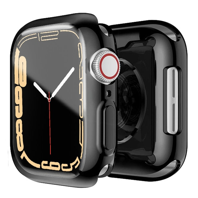 Deksel til Apple Watch Series 3-7 & SE (38-45mm) - Heldekkende mykt TPU-deksel