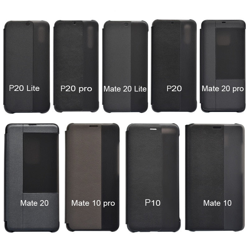 Deksel til Huawei P30 P40 P50 P20 Pro P10 Plus Mate 10 20 30 40 Pro Lite Case Auto Sleep Ultra Thin