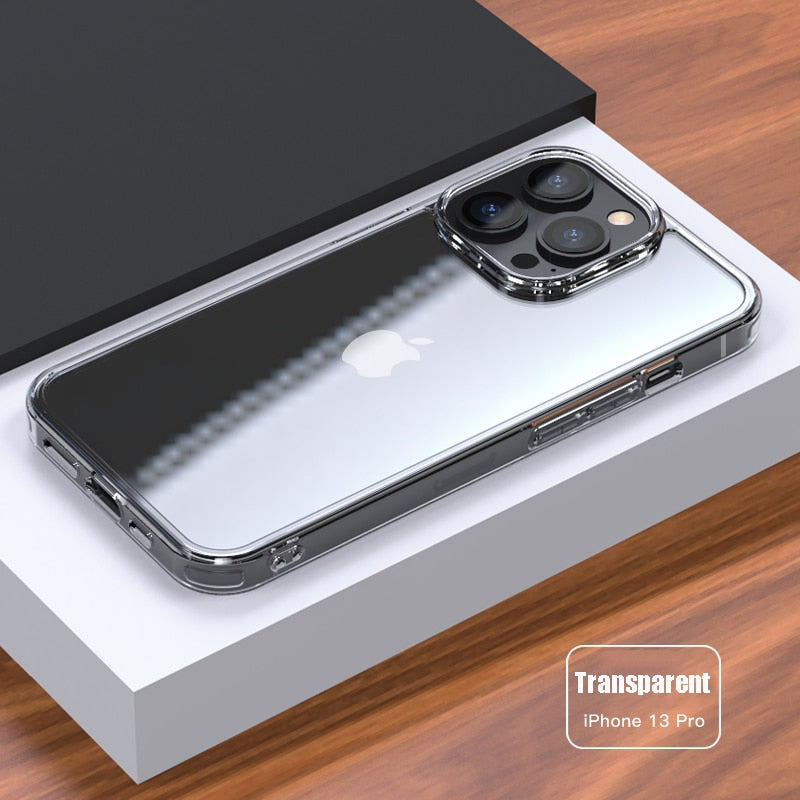 Deksel til iPhone 14 11 12 13 Mini Pro XS Max X XR Transparent Hard deksel For iPhone 14 7 8 Plus Fundas