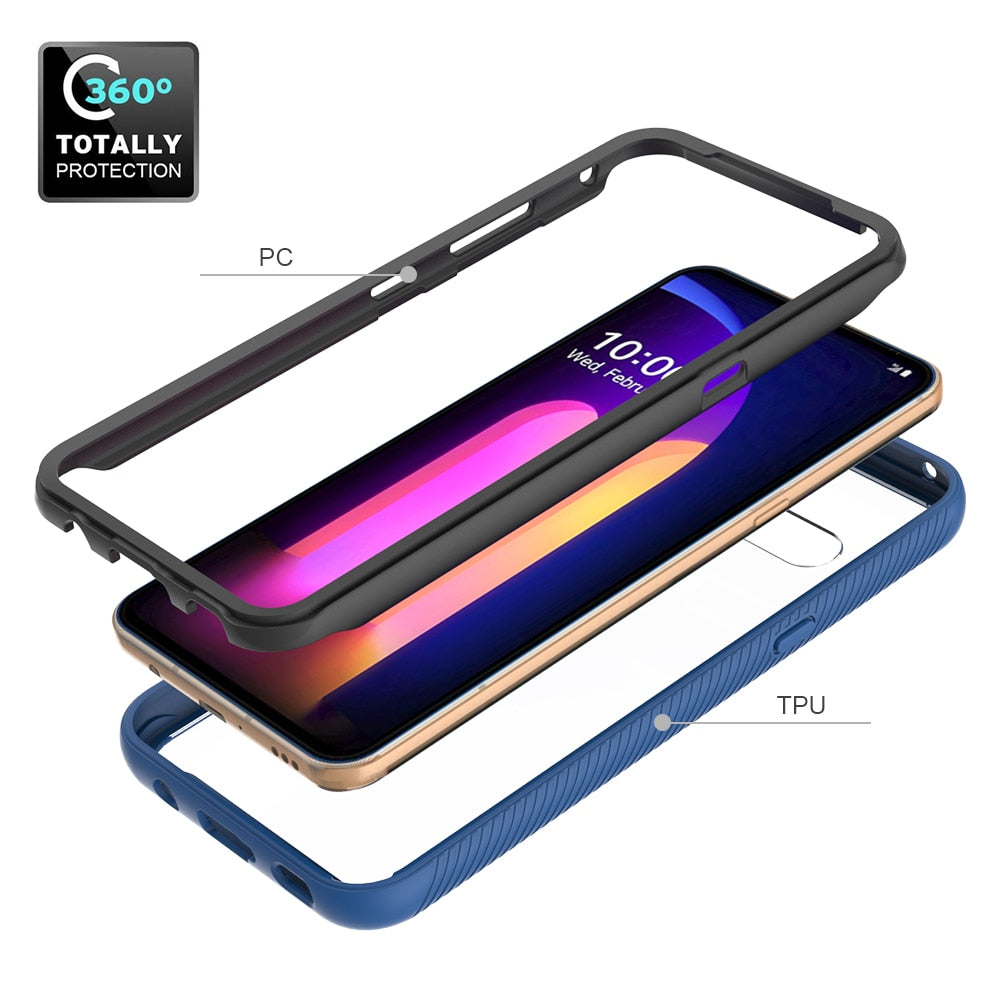 Deksel til LG V60 ThinQ Case LG V50s G8 G8X ThinQ Shockproof Bumper Back Clear TPU Phone Case for LG Velvet 5G Stylo 6 5 Harmony 4