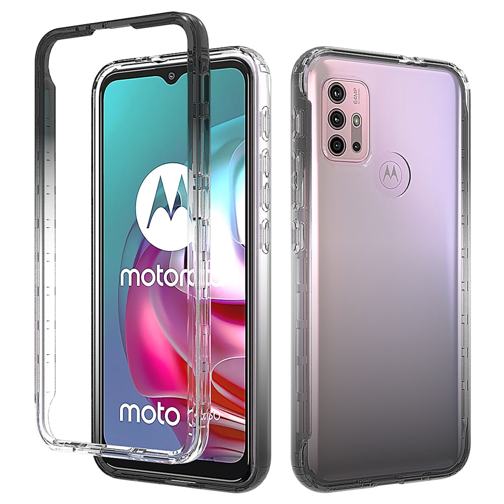 Deksel til Motorola Moto G30 G20 G10 G10 Power G60 G9 Power G9 Plus Full Protection Hard PC + Soft TPU Gradient Color Phone Cover