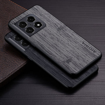 Deksel til Oneplus 10 Pro 10T 5G funda bamboo wood pattern Leather phone cover Luxury coque for oneplus 10 pro case capa