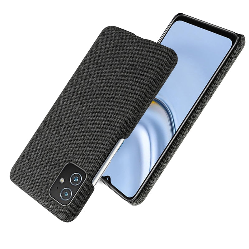 Deksel til ASUS ZenFone 8 чехол Hard PC Shockproof Woven Textile Fabric Cloth Back Cover For zenfone 8 Global 8 Flip Protective