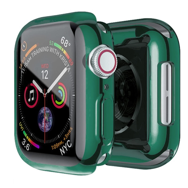 Deksel til Apple Watch Series 3-7 & SE (38-45mm) - Heldekkende mykt TPU-deksel