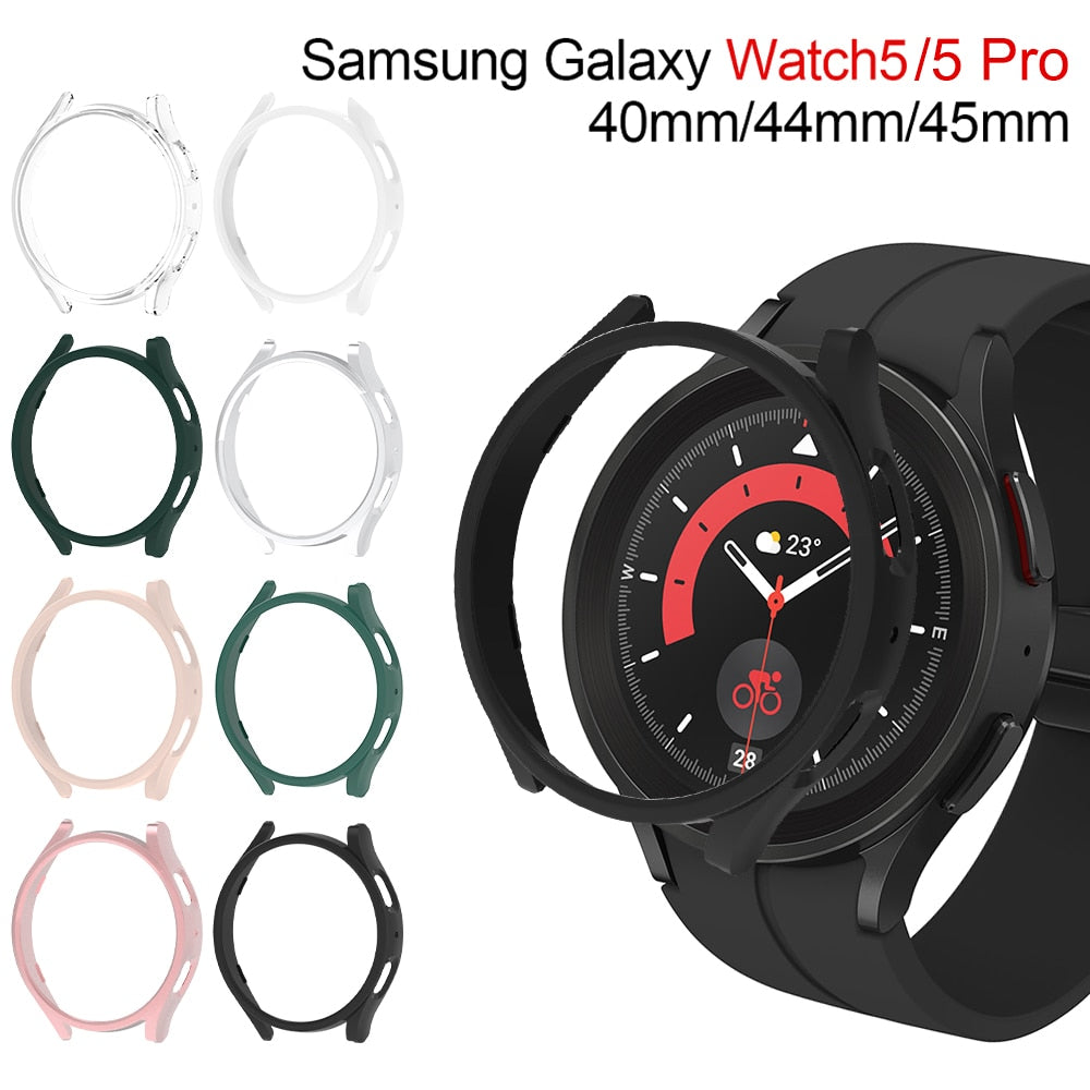 Deksel til Samsung Galaxy Watch 5 40mm 44mm Watch 5 Pro 45mm No Skjermbeskytter PC Bumper Beskyttelsesdeksel Frame