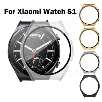 Deksel til Xiaomi Watch S1 Screen Protector Tempered Glass Cover Shell Smartwatch Protective Sleeve For Xiaomi Mi Watch S1