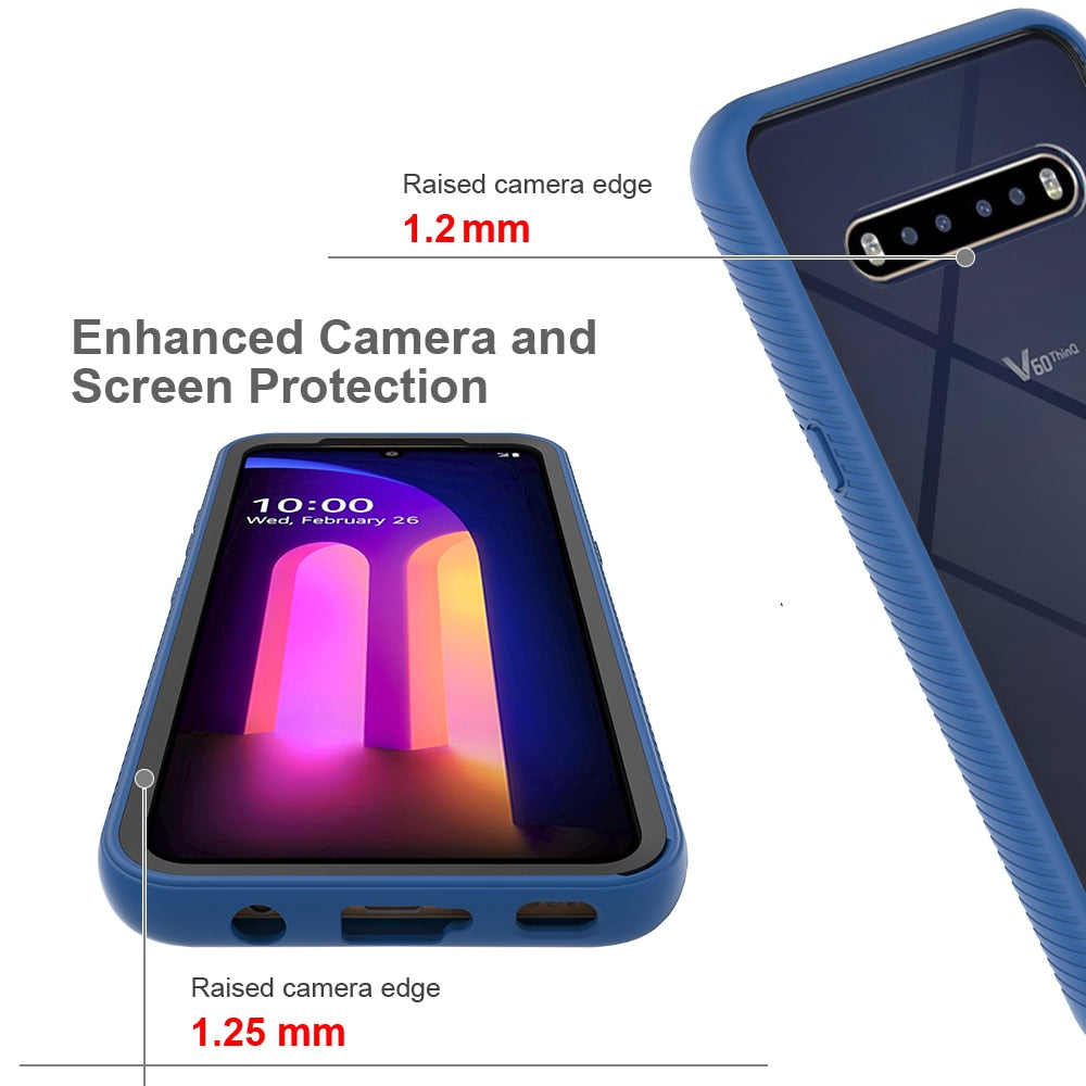 Deksel til LG V60 ThinQ Case LG V50s G8 G8X ThinQ Shockproof Bumper Back Clear TPU Phone Case for LG Velvet 5G Stylo 6 5 Harmony 4