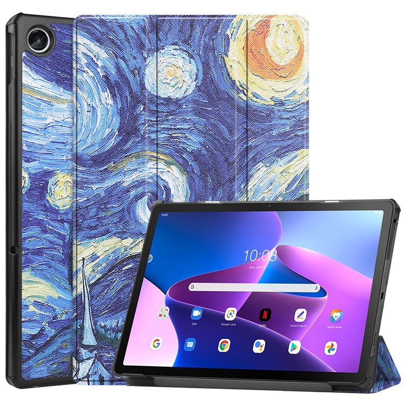 Deksel til Lenovo Xiaoxin Pad 2022 Tab M10 Plus 3rd Gen Case 10.6" TB128FU TB125FU Cover Funda Tablet Tri-Fold Magnetic Stand Capa
