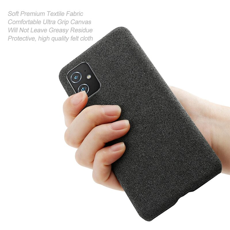 Deksel til ASUS ZenFone 8 чехол Hard PC Shockproof Woven Textile Fabric Cloth Back Cover For zenfone 8 Global 8 Flip Protective