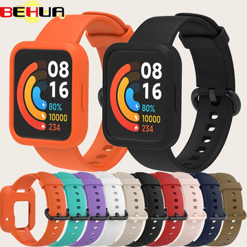 Deksel til Xiaomi Redmi Watch 2 Lite SmartWatch Wrist Band With Case Cover Silicone Bracelet For Redmi Horloge 2