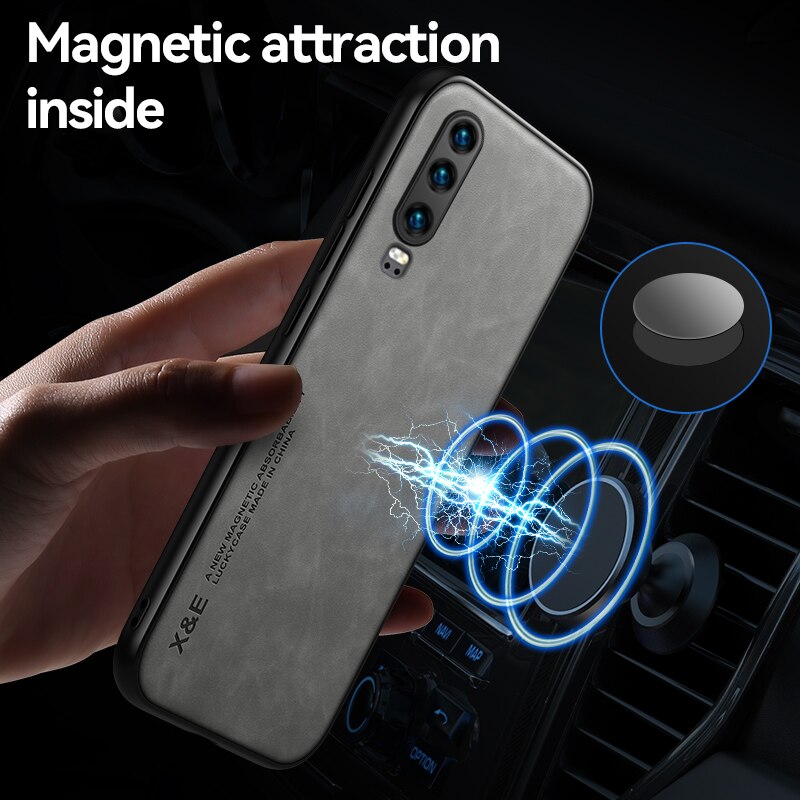 Deksel til Huawei P30 P40 P20 Pro Lite P30Pro P30Lite P20Pro Full Protective Matte Covers With Metal Plate
