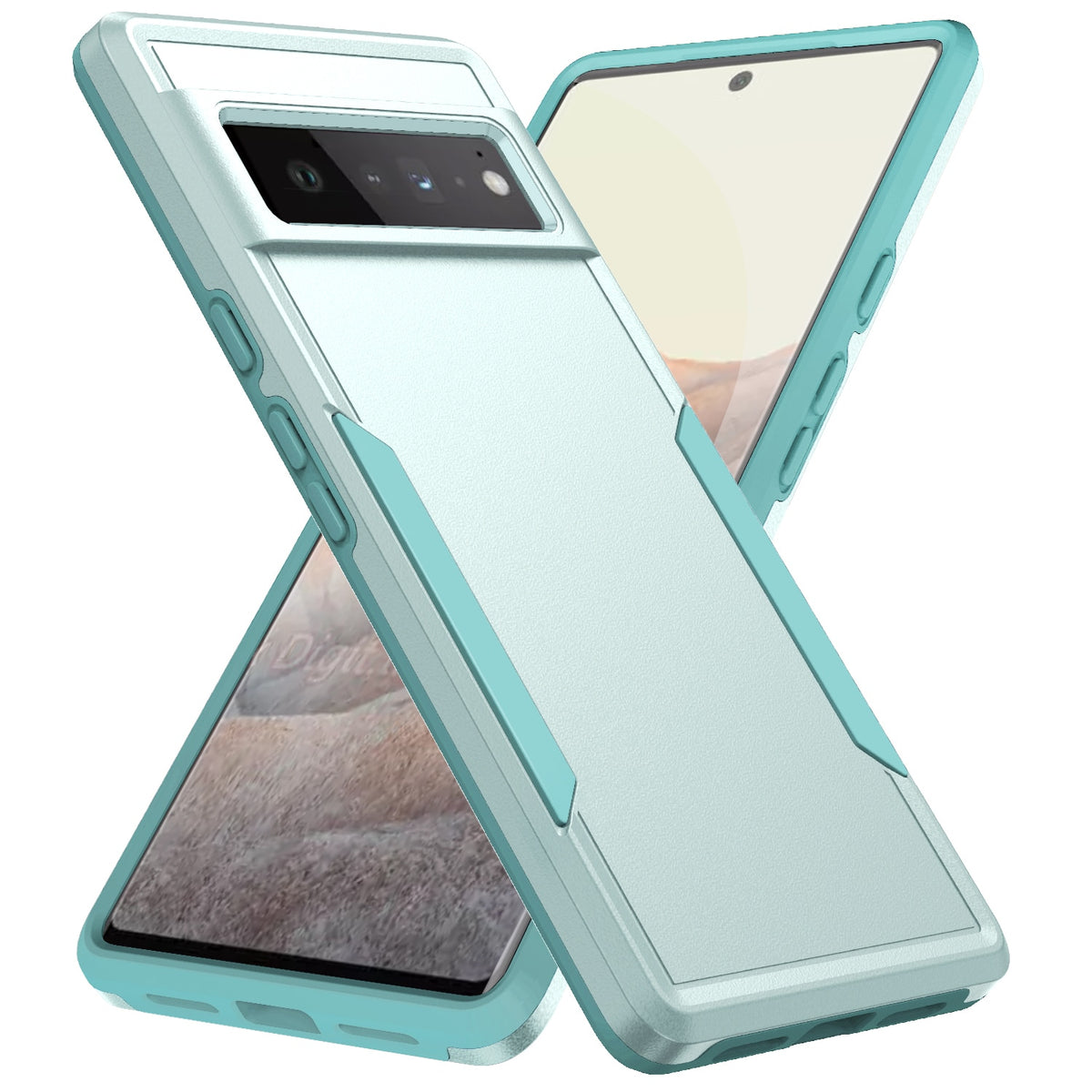 Deksel til Google Pixel 7 6 Pro 6A Soft TPU Hard Plastic Protective Back Cover Cqoue Fundas