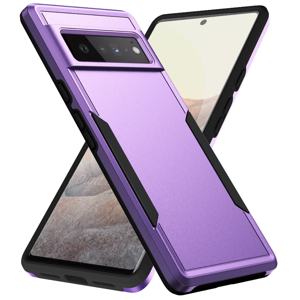 Deksel til Google Pixel 7 6 Pro 6A Soft TPU Hard Plastic Protective Back Cover Cqoue Fundas