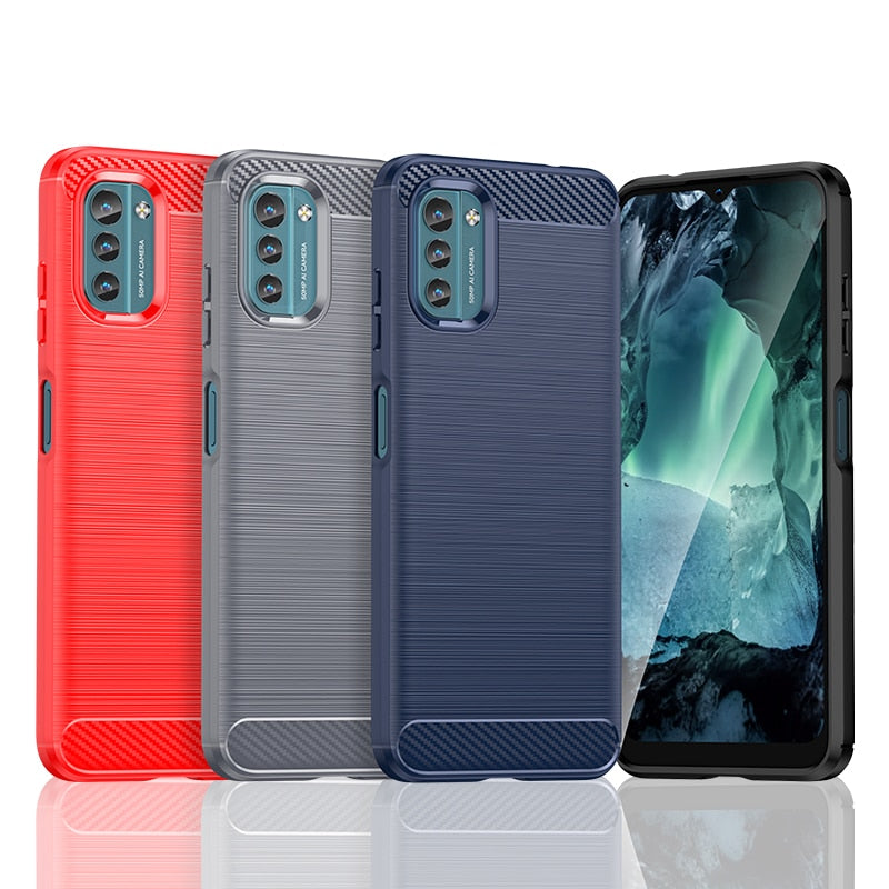 Deksel til Nokia G21 deksel For Nokia G21 G11 G20 G10 X100 C21 Plus støtsikkert karbonfiber-deksel For Nokia G21 deksel