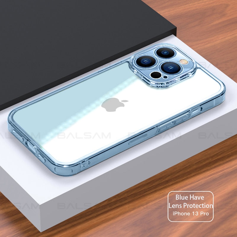 Deksel til iPhone 14 11 12 13 Mini Pro XS Max X XR Transparent Hard deksel For iPhone 14 7 8 Plus Fundas