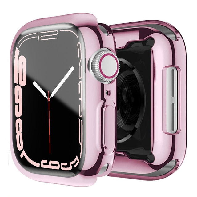 Deksel til Apple Watch Series 3-7 & SE (38-45mm) - Heldekkende mykt TPU-deksel