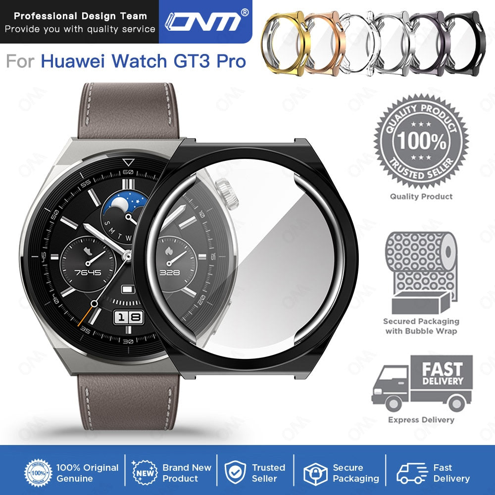 Deksel til Huawei Watch GT3 Pro GT2 2 GT2E 2E 42mm 43MM 46mm Full Cover Protective Bumper TPU Case Accessories