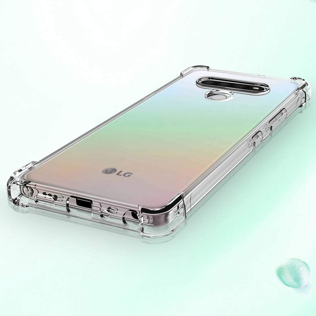 Deksel til LG Stylo 6 Case Clear Transparent Reinforced Corners TPU Shock-Absorption Flexible Cell Phone Cover for LG Stylo 6(Clear)
