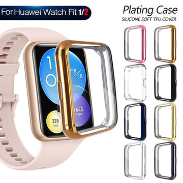 Deksel til Huawei Watch Fit 2 Case Plated All-Around Bumper Screen Cover Cases For Huawei Watch Fit2/Fit