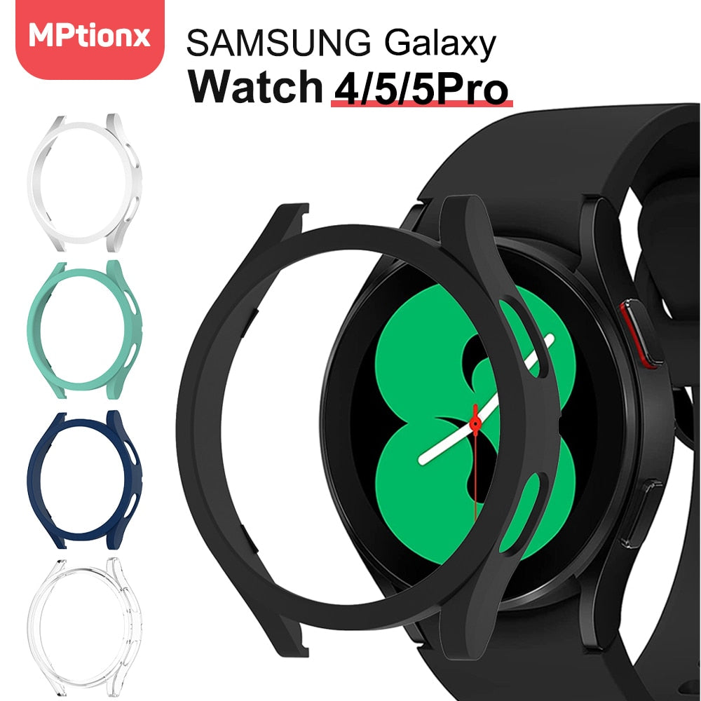 Deksel til Samsung Galaxy Watch 4 40mm 44mm 42mm 46mm 45mm,PC Matte All-Around beskyttende Bumper Shell for Watch5/5Pro