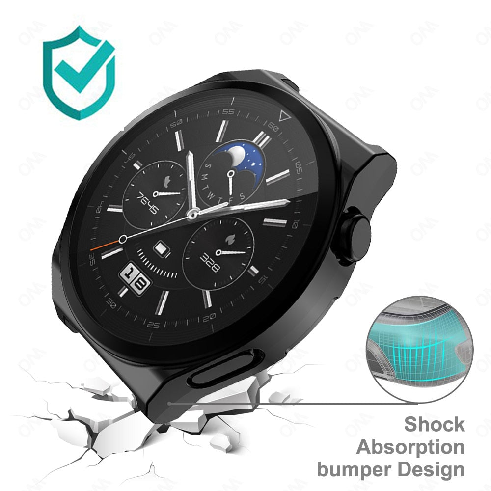 Deksel til Huawei Watch GT3 Pro GT2 2 GT2E 2E 42mm 43MM 46mm Full Cover Protective Bumper TPU Case Accessories