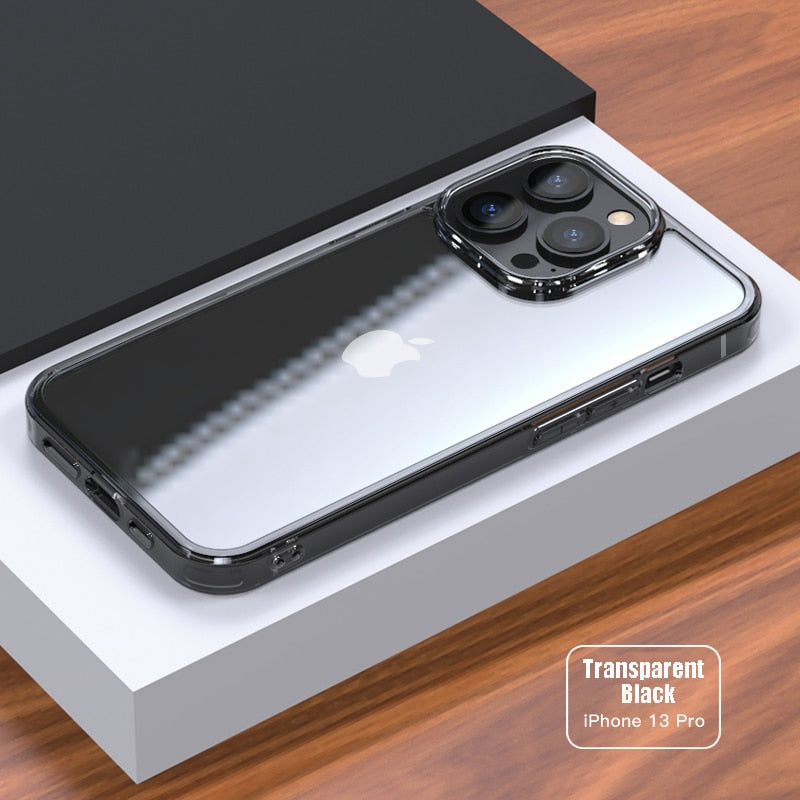 Deksel til iPhone 14 11 12 13 Mini Pro XS Max X XR Transparent Hard deksel For iPhone 14 7 8 Plus Fundas