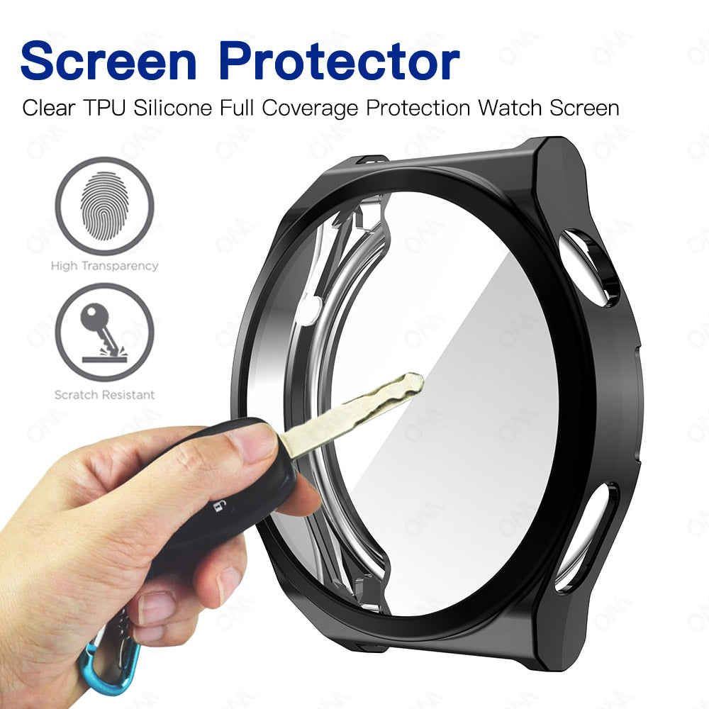 Deksel til Huawei Watch GT3 Pro GT2 2 GT2E 2E 42mm 43MM 46mm Full Cover Protective Bumper TPU Case Accessories