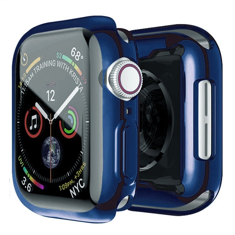 Deksel til Apple Watch Series 3-7 & SE (38-45mm) - Heldekkende mykt TPU-deksel