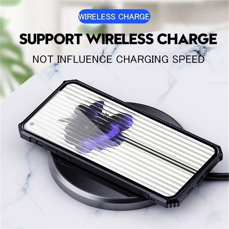 Deksel til Nothing Phone 1 5G Case Clear Acrylic Car Magnetic Holder Ring Protect Fundas Nothingphone 1 One A063 6.55" Shockproof Coque
