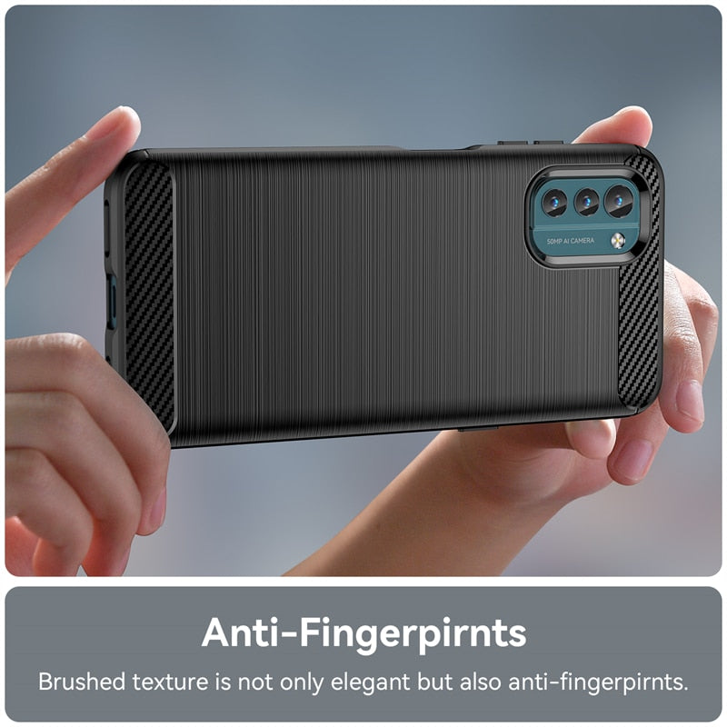 Deksel til Nokia G21 deksel For Nokia G21 G11 G20 G10 X100 C21 Plus støtsikkert karbonfiber-deksel For Nokia G21 deksel