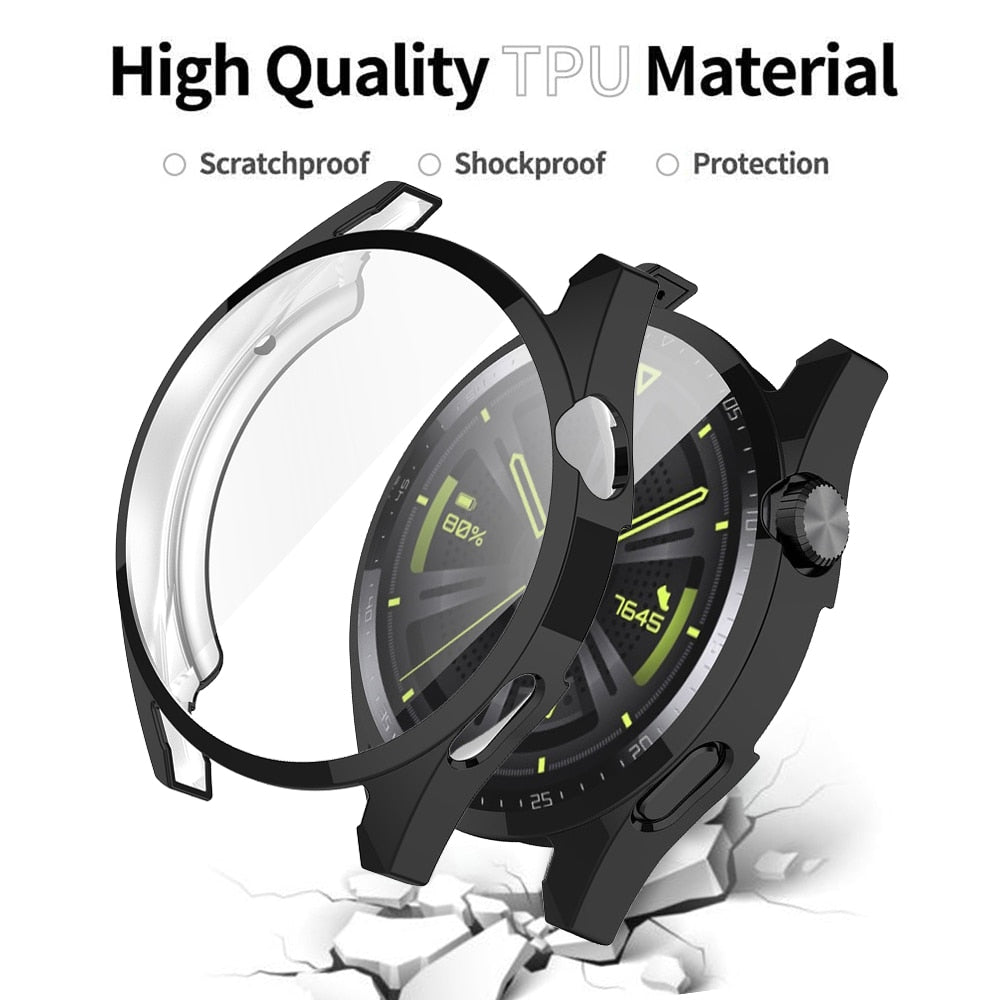 Deksel til Huawei Watch GT3 46mm Band Watch GT3 42Mm Soft All-Around Soft Screen Protector Cover Bumper Cases for Huawei GT 3