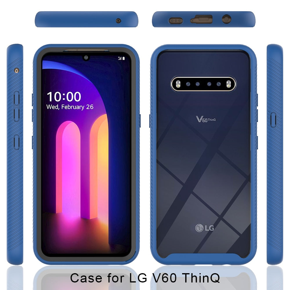 Deksel til LG V60 ThinQ Case LG V50s G8 G8X ThinQ Shockproof Bumper Back Clear TPU Phone Case for LG Velvet 5G Stylo 6 5 Harmony 4
