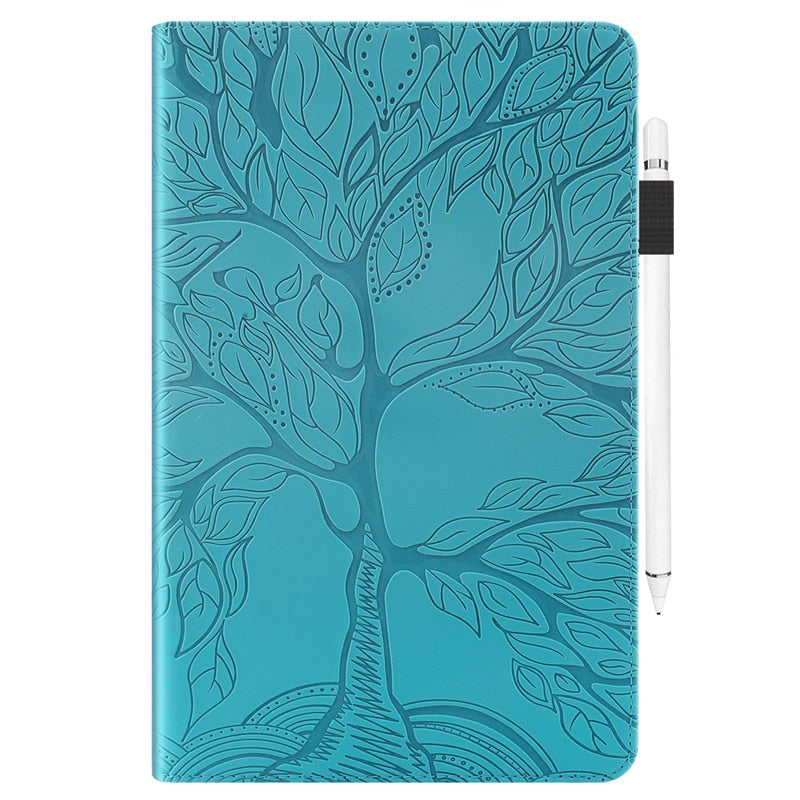 Deksel til Huawei MatePad Mate Pad T10 T10s 3D Tree Embossed PU Leather for Funda Huawei MatePad T10 T10s T 10s Cover Case
