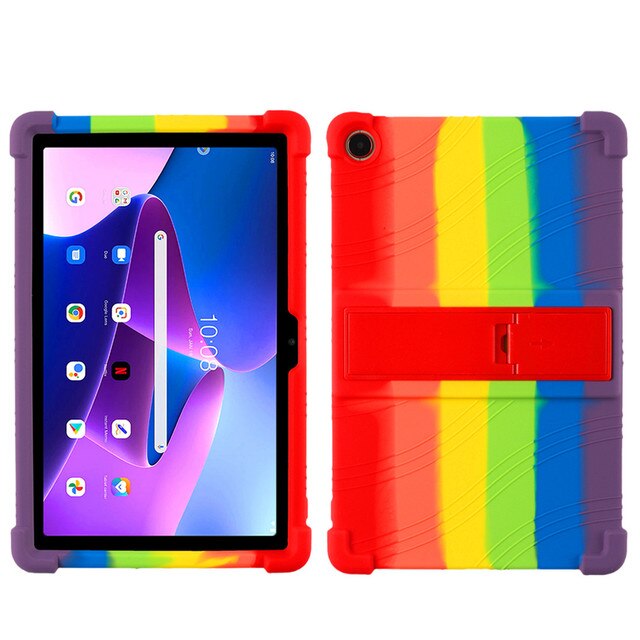 Deksel til Lenovo Tab M10 Plus 3rd Gen 10.6 inch TB-125F Case Silicone Stand Cover For Lenovo Tab M10 HD 2nd Gen TB-X306X Tablet Funda